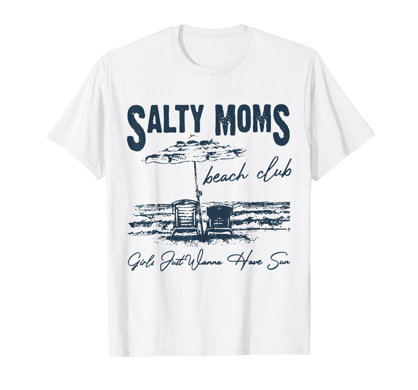 Retro Salty Moms Beach Club T-Shirt