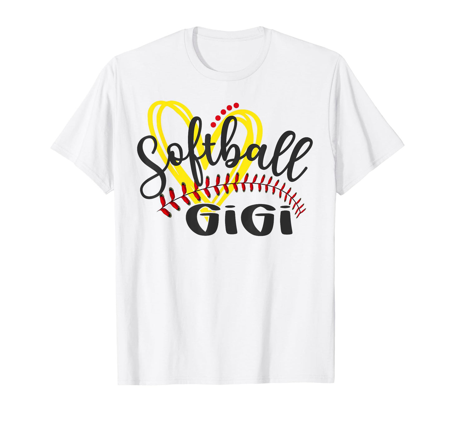 Softball Gigi Heart Funny Ball Gigi Pride T-Shirt
