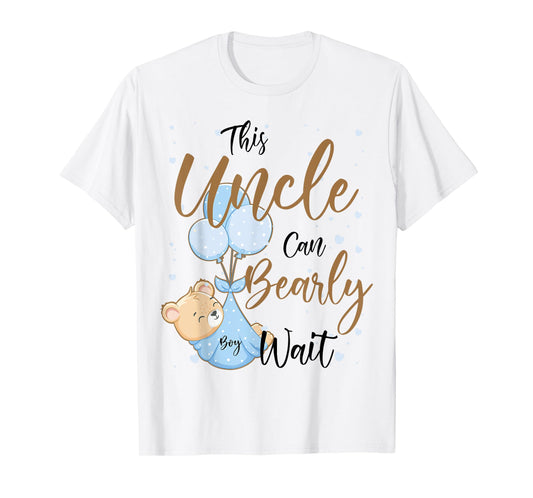 Baby Bear Baby Shower Theme Uncle Bearly Wait Baby Boy T-Shirt