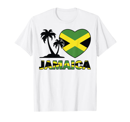 Jamaica-Shirt I love Jamaican Flag Women Men Kids Boys T-Shirt