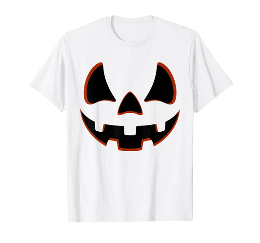 Jack O Lantern Pumpkin Face Funny Halloween Costume Spooky T-Shirt