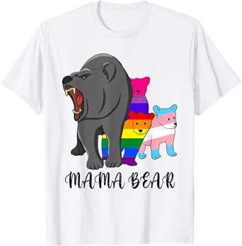 Mama Bear LGBT Gay Trans Pride Support LGBTQ Parade T-Shirt