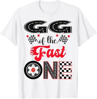 GG Of The Fast One Car Racing Dad 1St Birthday Boy T-Shirt