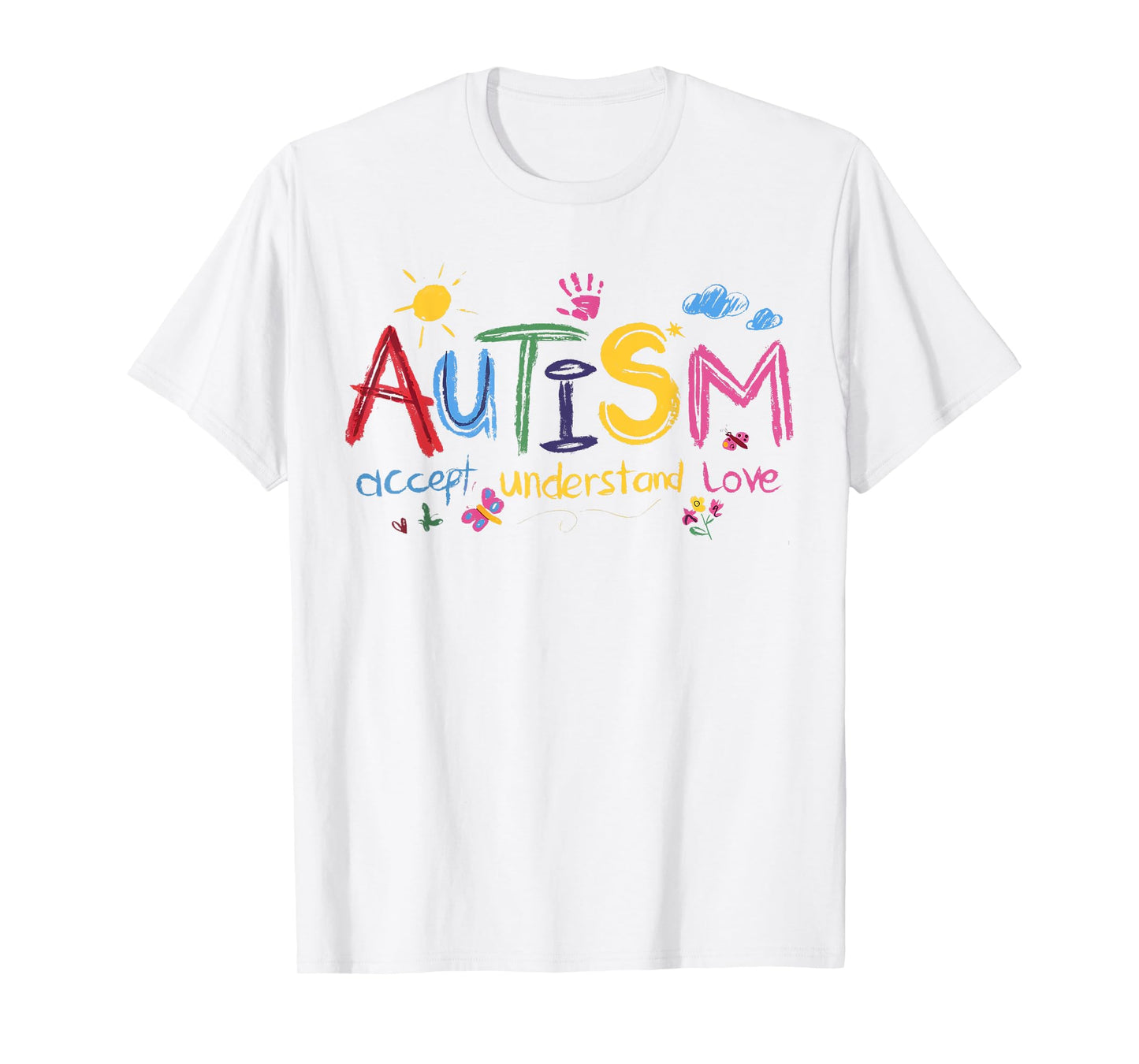 Autism Accept Understand Love Brushstroke For Men Women T-Shirt
