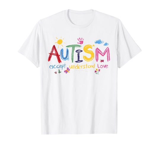 Autism Accept Understand Love Brushstroke For Men Women T-Shirt