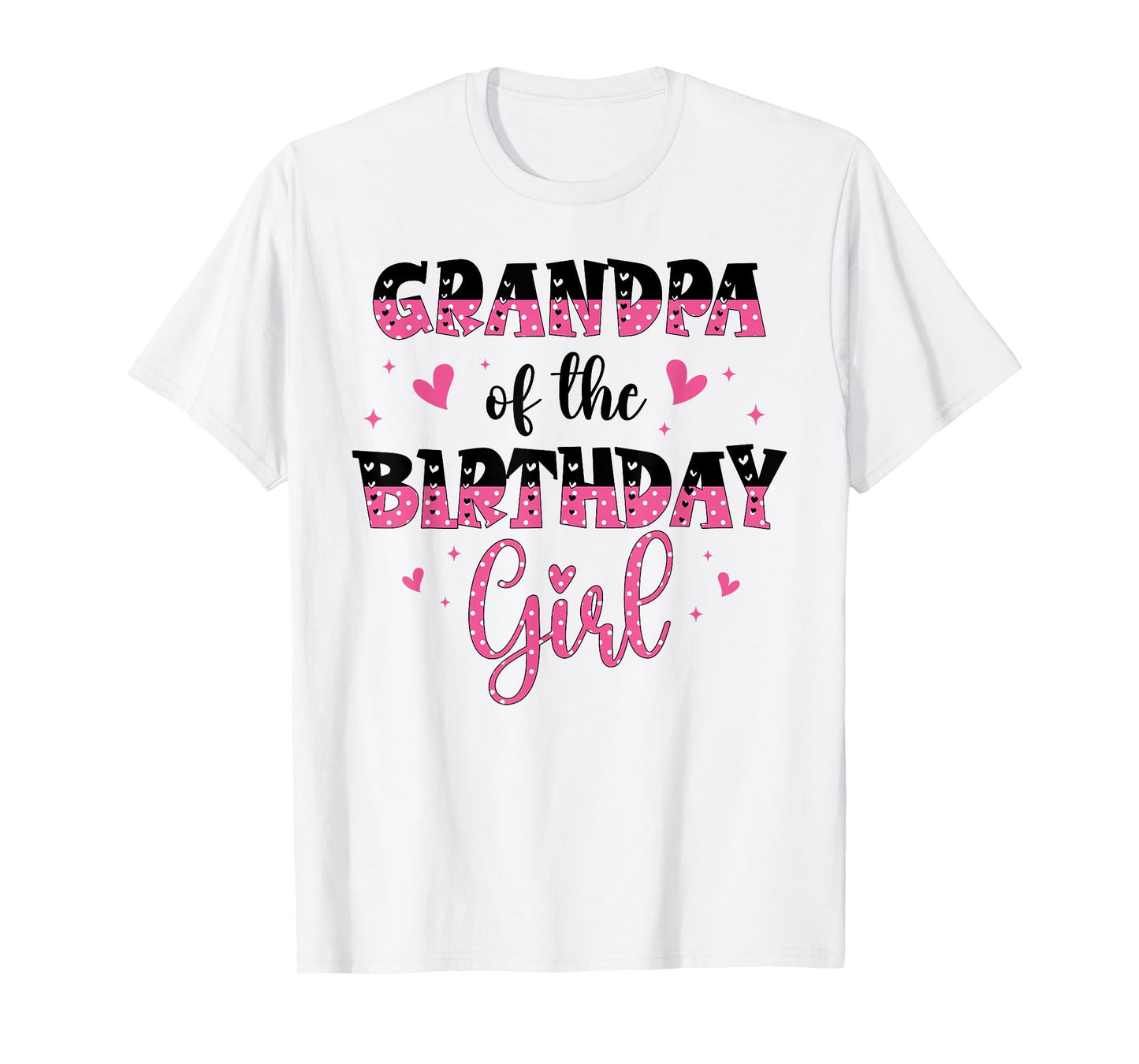 Grandpa of The Birthday Girl Family Matching Bday Party Kids T-Shirt