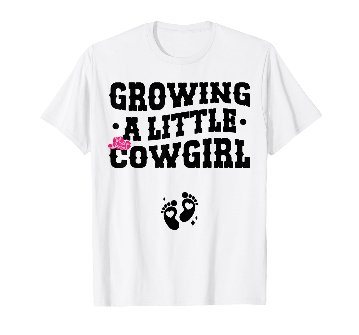 Growing a Little Cowgirl - Country Pregnancy Announcement T-Shirt