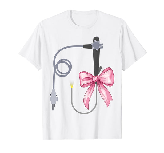 Coquette Bow Endoscopy Nurse Gastroenterology ENDO Tech T-Shirt