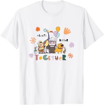 Disney Pixar Up Always Better Together Cute Group Shot Logo T-Shirt