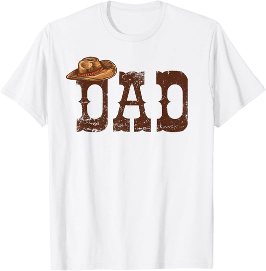 Dad Western Family Matching Birthday Cowboy Cowgirl T-Shirt