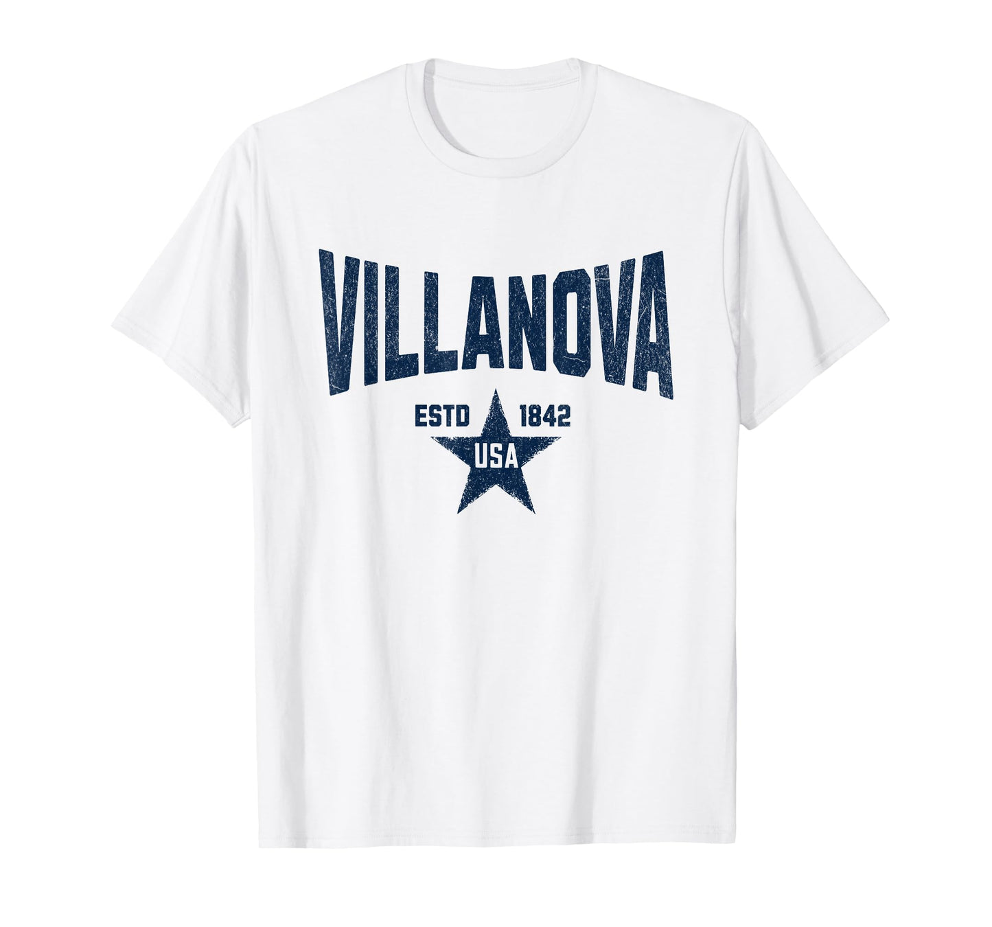 Visit Blue Villanova Pennsylvania Vintage Athletic Souvenir T-Shirt