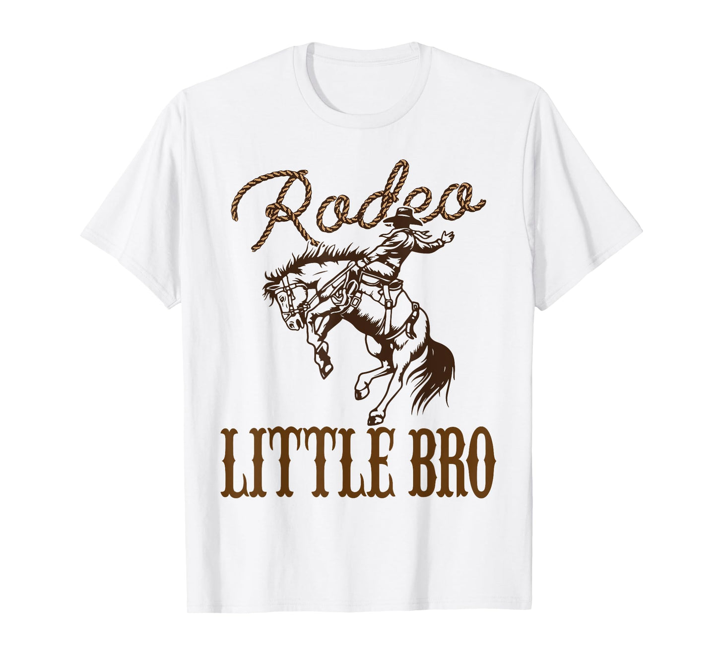 Little Bro Birthday Cowboy Cowgirl Western Rodeo Brother T-Shirt
