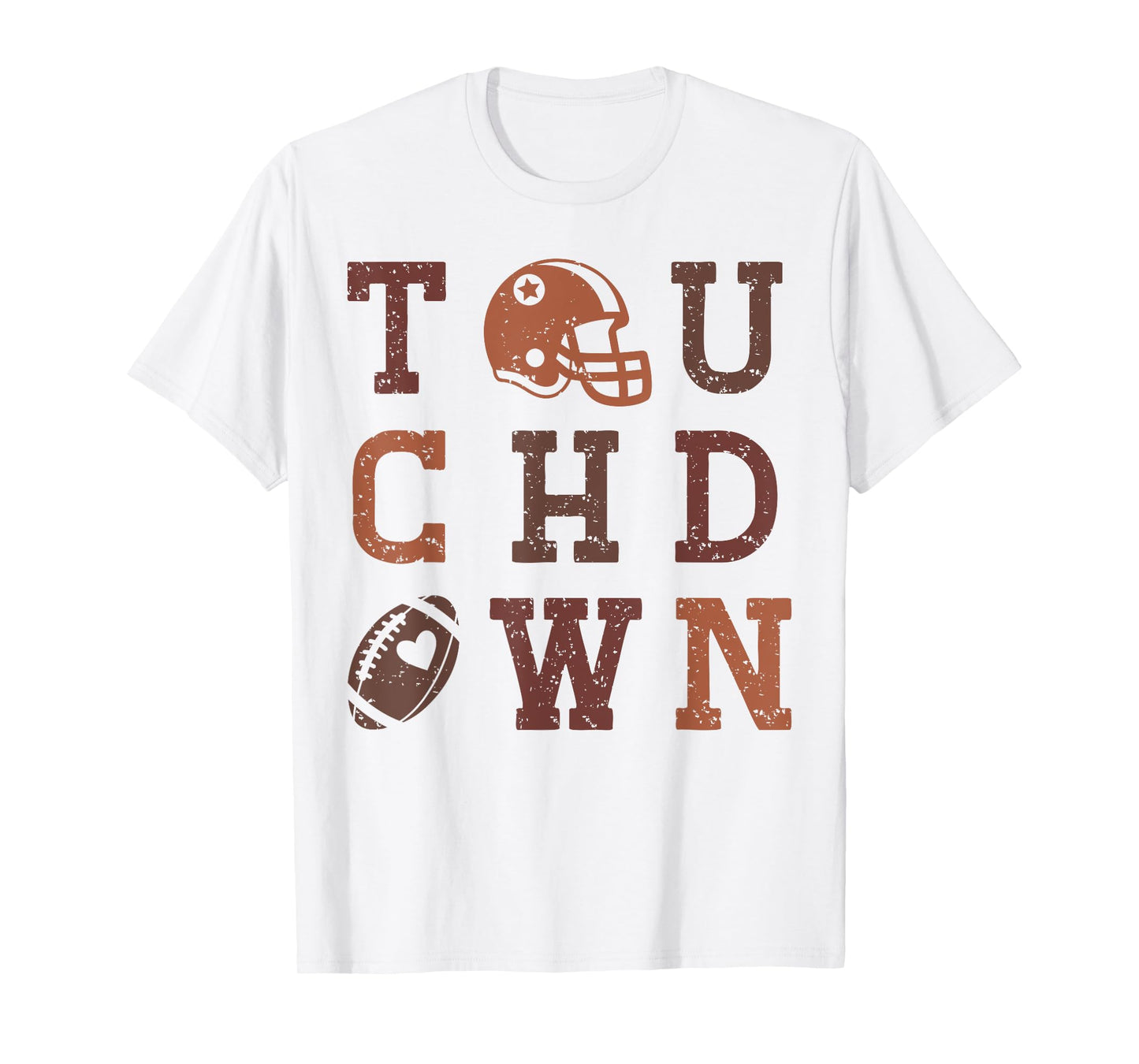 Football American Touchdown Distressed Vintage Fans T-Shirt