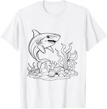 Color the shark and paint it yourself T-Shirt