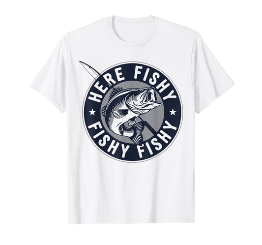 Youth Here-Fishy Funny Men Teen Boy Toddler Bass Dad Fishing T-Shirt