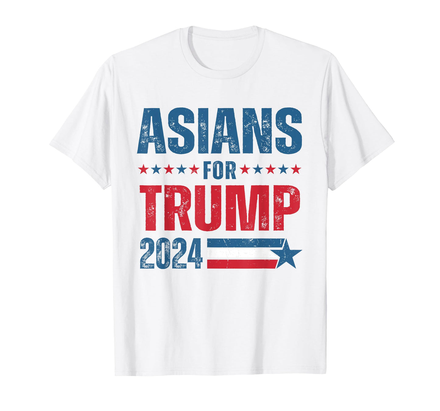 Asians For Trump 2024 Respublican US Flag T-Shirt