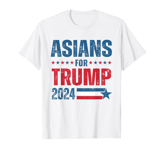 Asians For Trump 2024 Respublican US Flag T-Shirt