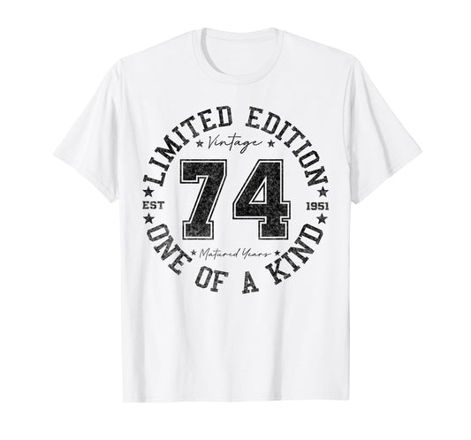 74 Year Old Gifts Vintage 1951 Limited Edition 74th Birthday T-Shirt