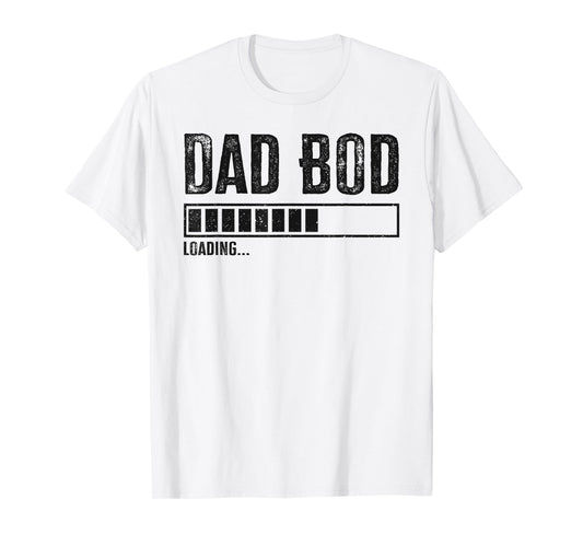 Mens Dad Bod Loading 2024 Funny Dad Fathers Day Baby Announcement T-Shirt