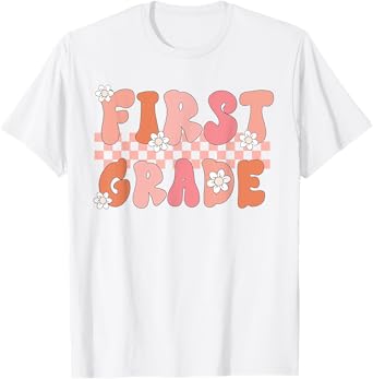 First Grade Teacher Retro Vintage 1st Grade Teacher Team T-Shirt for Men Women Girls Kids