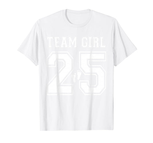 Team Girl 2025 Gender Reveal Girl Baby Shower Adoption T-Shirt
