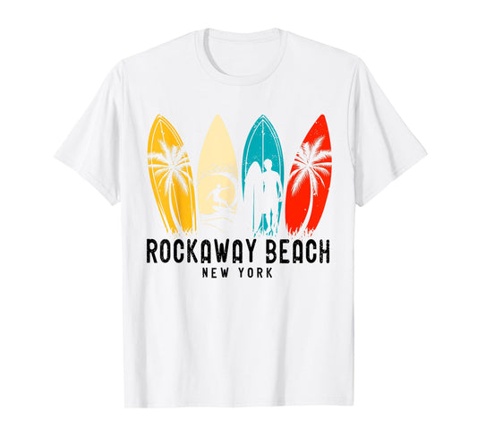 Vintage Rockaway Beach New York Surfboarder T-Shirt