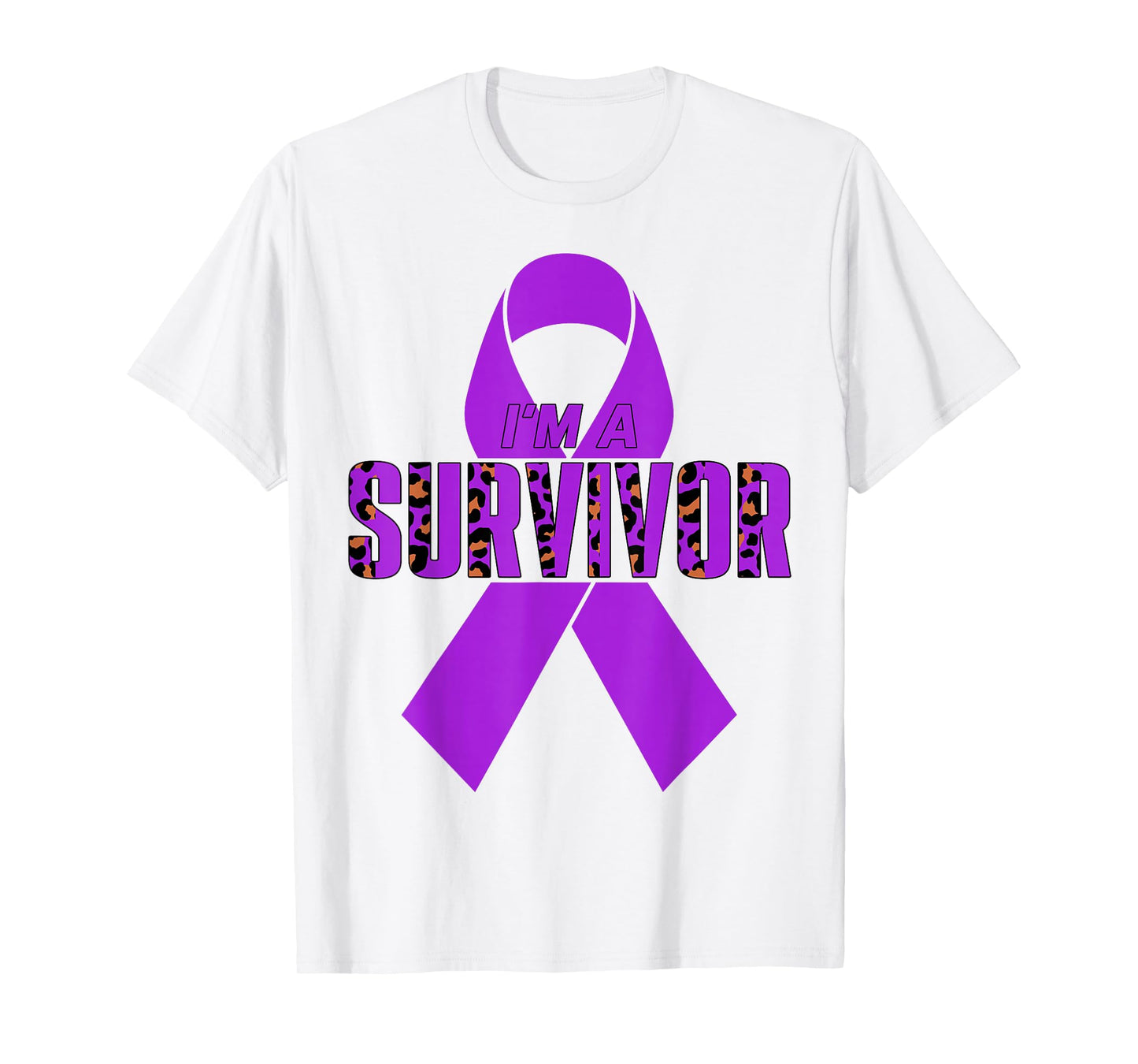 I'm A Survivor Domestic Violence Awareness Purple Ribbon T-Shirt