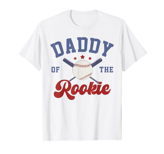 Daddy of Rookie 1st Birthday Baseball Boy Family Matching T-Shirt