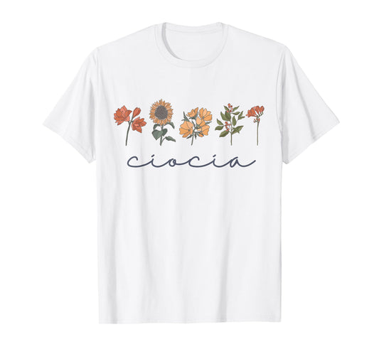 Ciocia Polish Aunt Cute Great Aunt Boho Wildflowers Poland T-Shirt