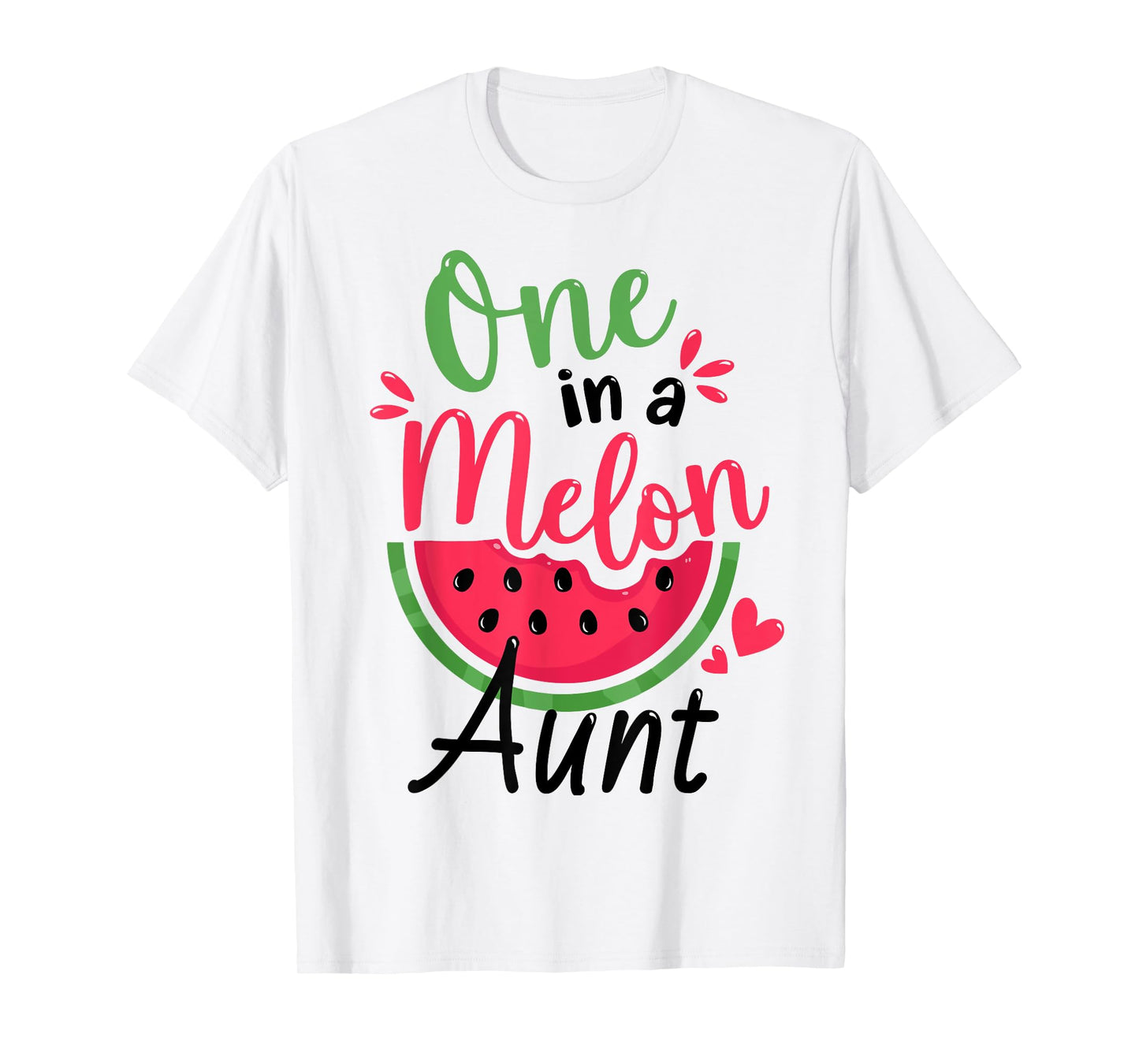 One in a Melon Aunt 1st Birthday Party Family Matching T-Shirt
