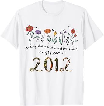 13th Birthday Making The World A Better Place Since 2012 T-Shirt