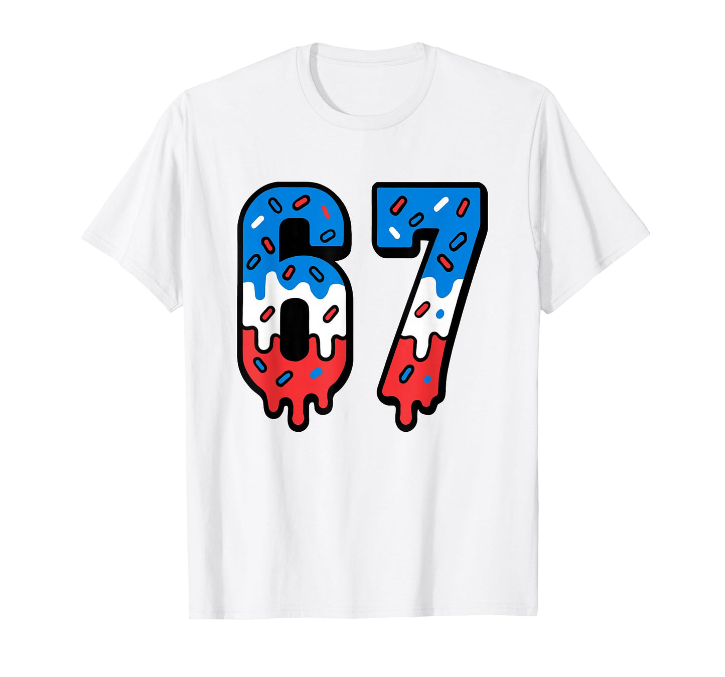 Six Seven Drippy Ice Cream Sports 67 Cool Meme Men Women Kid T-Shirt