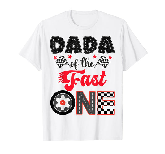 Dada Of The Fast One Car Racing Dad 1St Birthday Boy T-Shirt