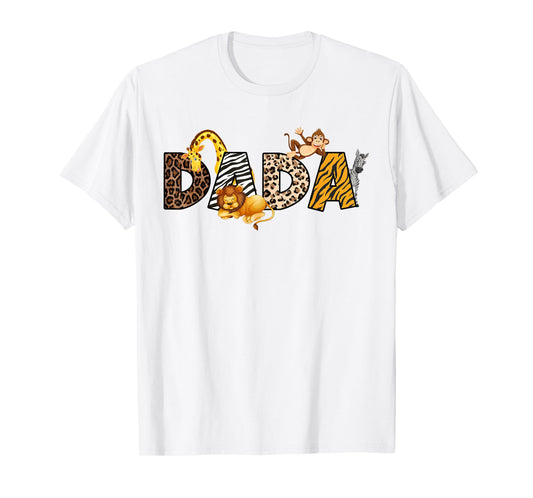 Dada of The Wild One Zoo Birthday Safari Jungle Family T-Shirt