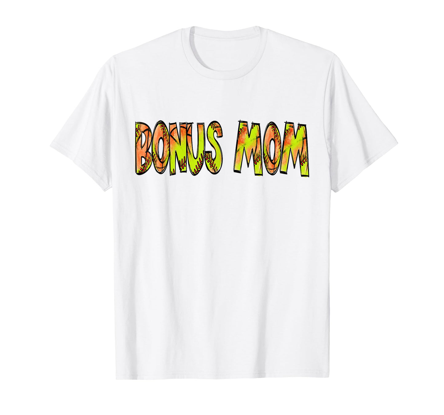 Bonus Mom Of Both Half Basketball Softball Birthday Boy T-Shirt
