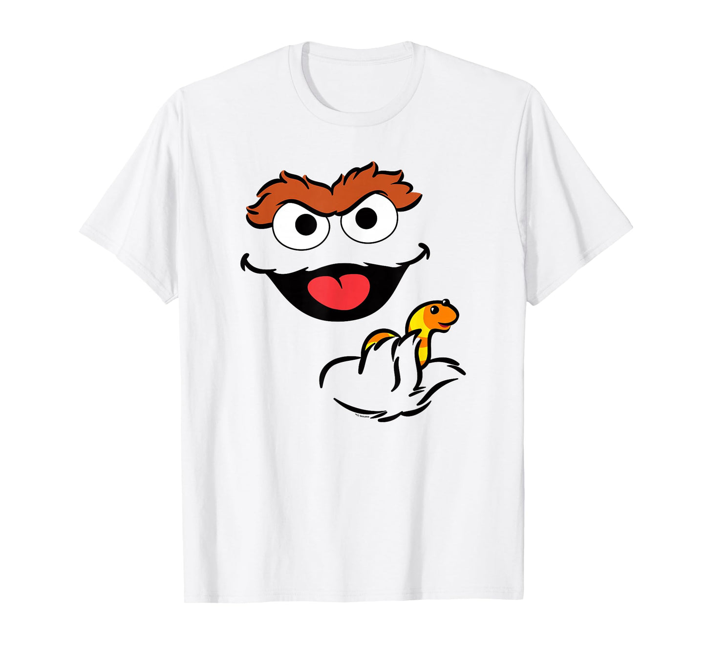 Sesame Street Oscar The Grouch Holding Slimey T-Shirt