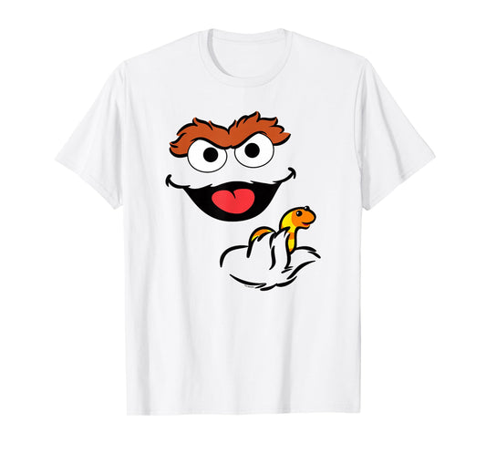 Sesame Street Oscar The Grouch Holding Slimey T-Shirt