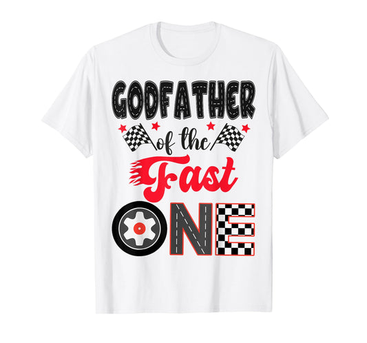 GodFather Of The Fast One Car Racing Dad 1St Birthday Boy T-Shirt