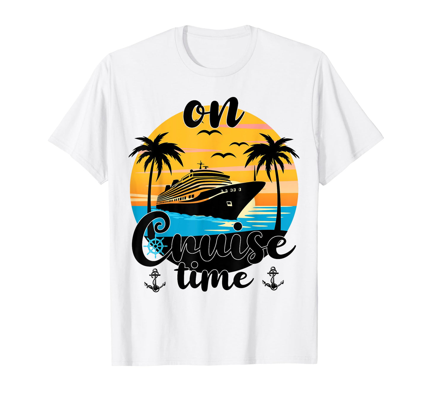 On Cruise Time Beach Summer Vacation Matching Family Cruise T-Shirt