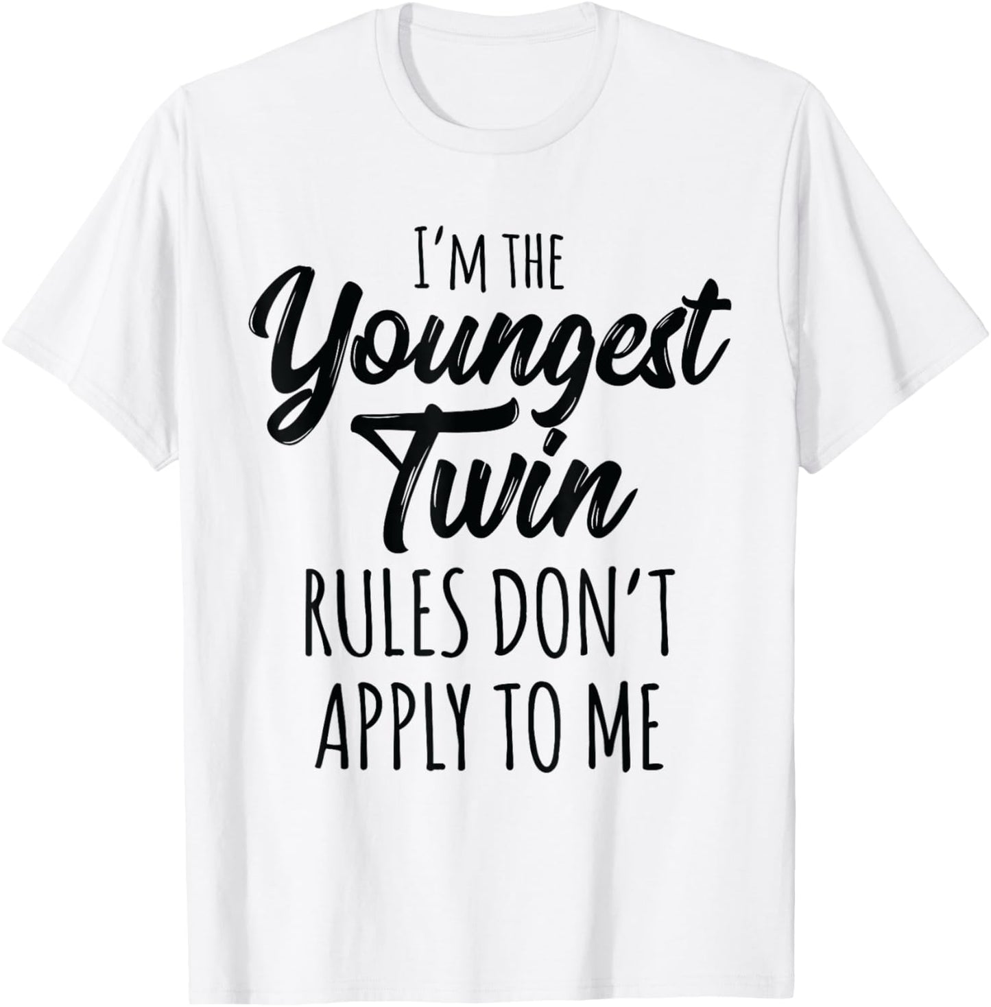 Twins Shirts Birthday Funny Siblings Youngest Twin T-Shirt