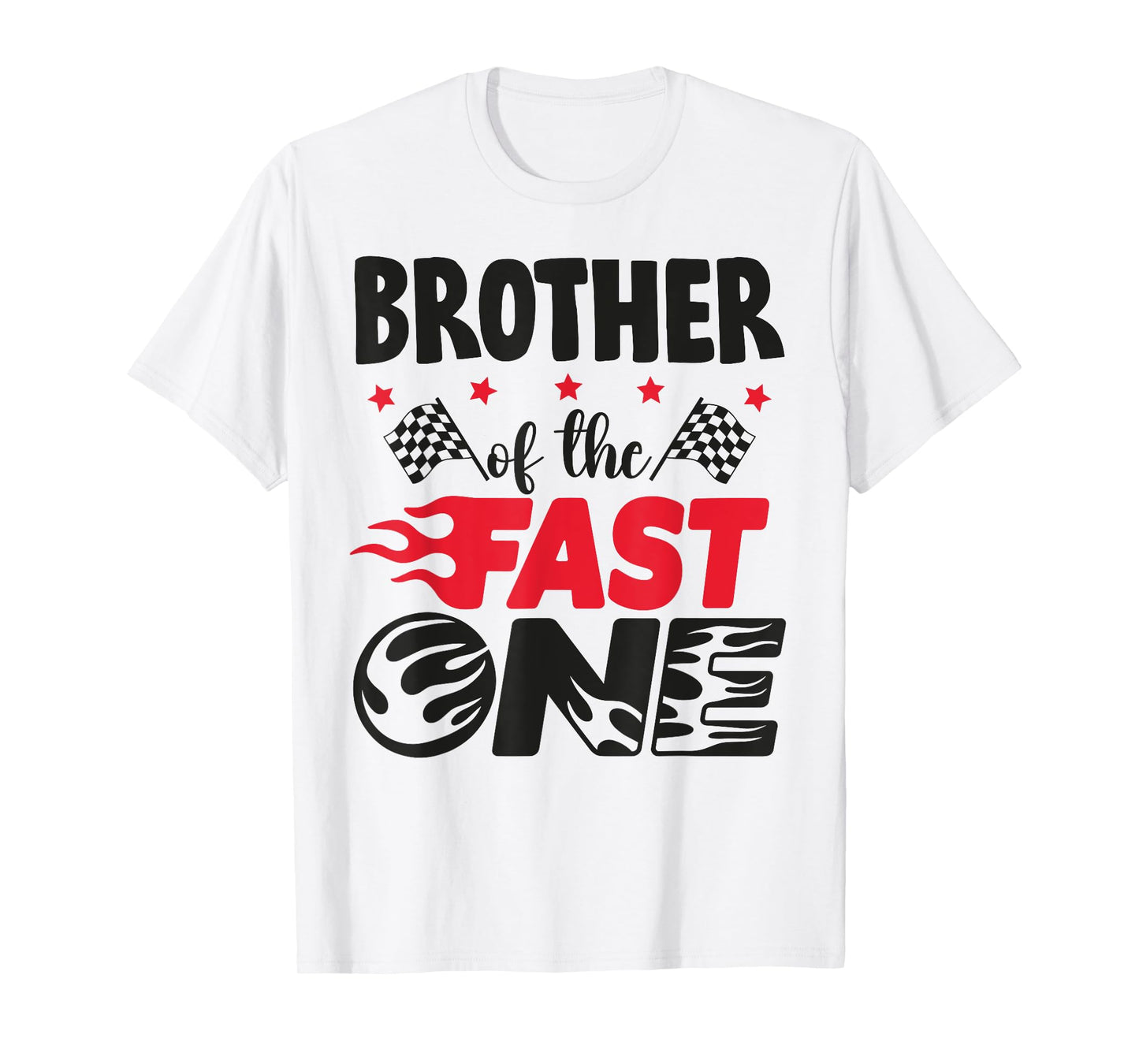 Brother of The Fast One Car Racing Bro 1st Birthday Boy T-Shirt