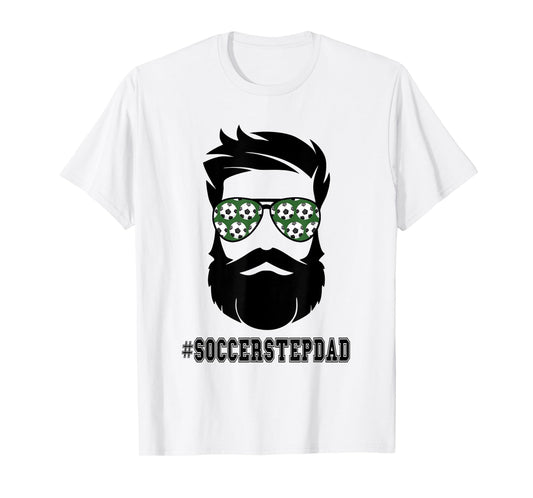 Soccer Stepdad With Beard Step Dad Step Father Stepfather T-Shirt