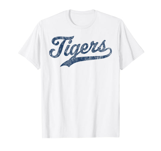 Tigers Mascot Vintage School Sports Name Fan Tee Design T-Shirt