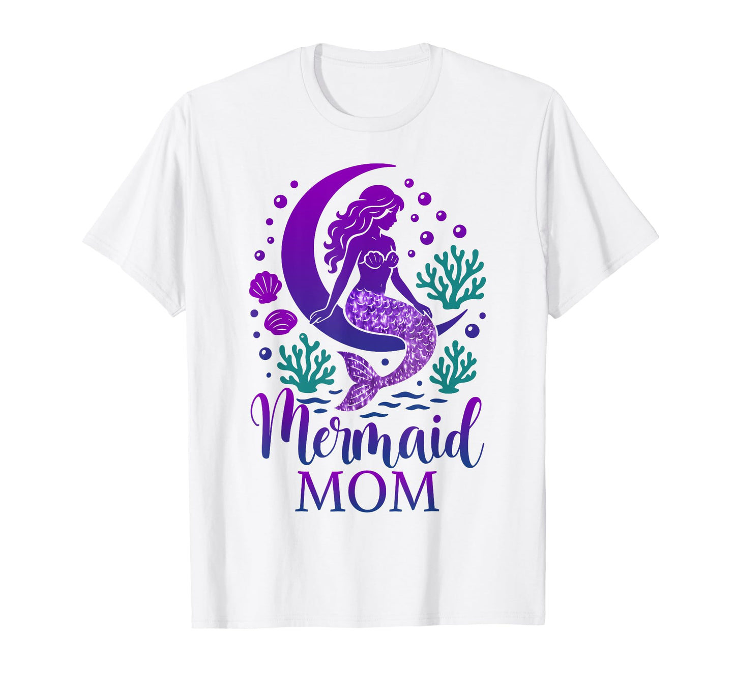 Mermaid Mom Matching Family Birthday Cute Mermaid Party T-Shirt