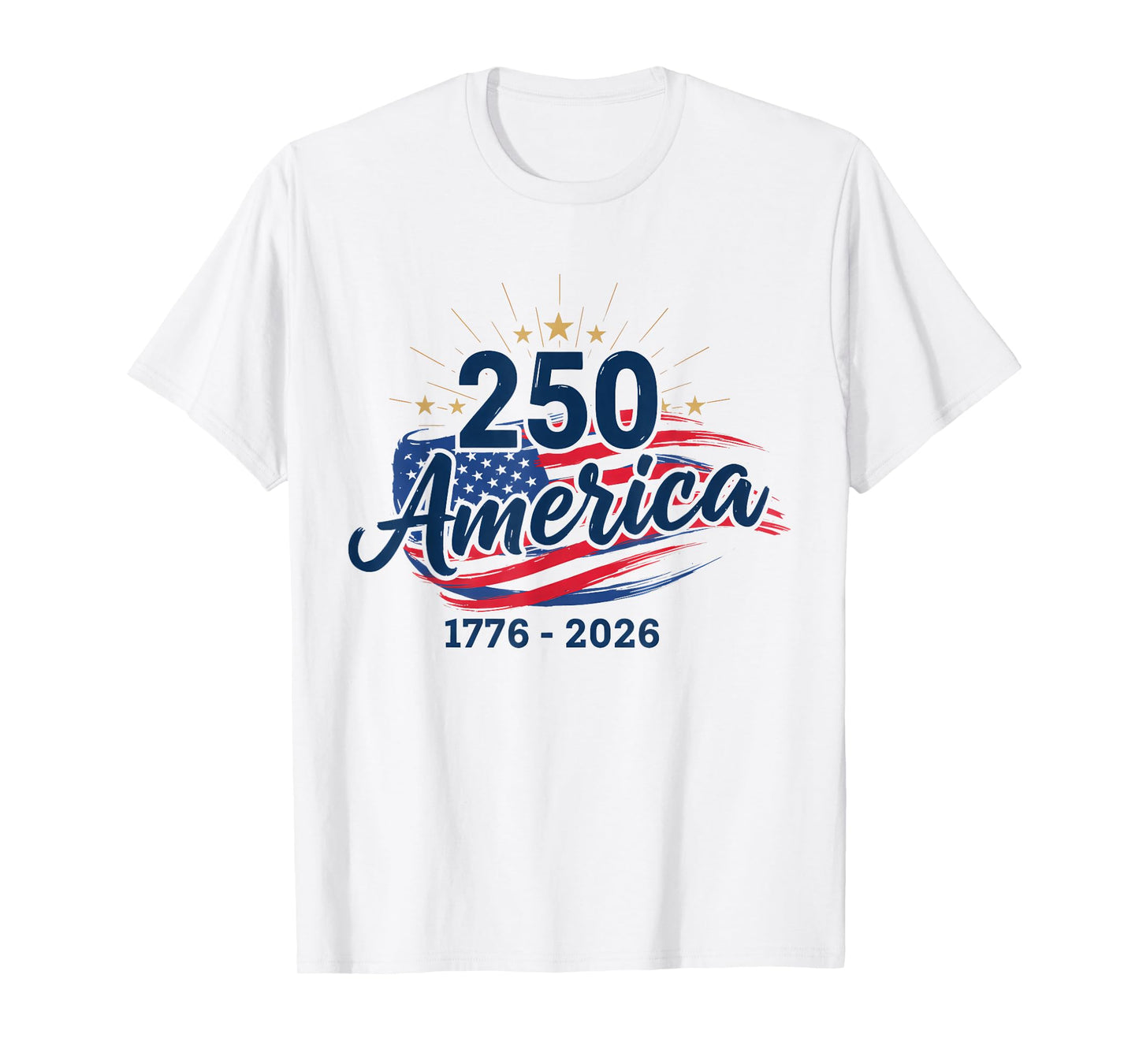 Retro 250 Years American 1776 2026 250th USA Years Men Women T-Shirt - T-Shirt | White