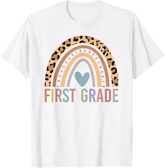 First Grade Rainbow Girls Boys Teacher Team 1st Grade Squad T-Shirt