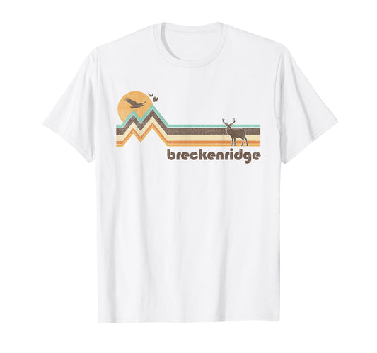 Breckenridge Colorado 70s 80s Retro Style Vintage Distressed T-Shirt