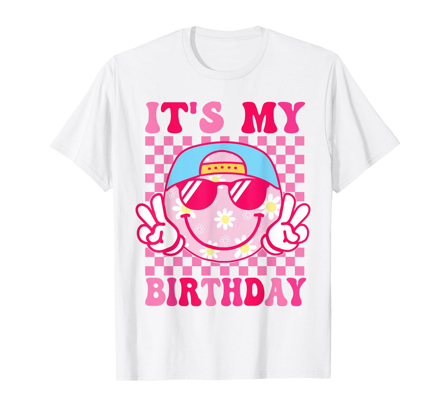 Groovy It's My Birthday Women Teens Girls Kids Bday Party T-Shirt