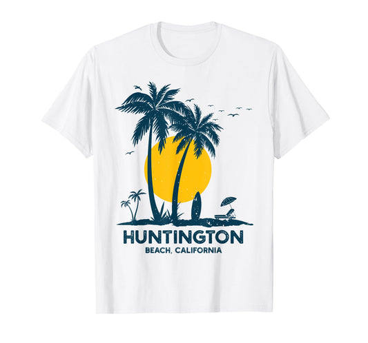 Vintage Huntington Beach California Surfing Retro Surf T-Shirt