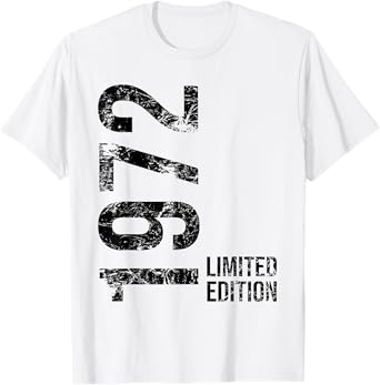 53rd Birthday 53 Years Old Man Woman Vintage 1972 T-Shirt